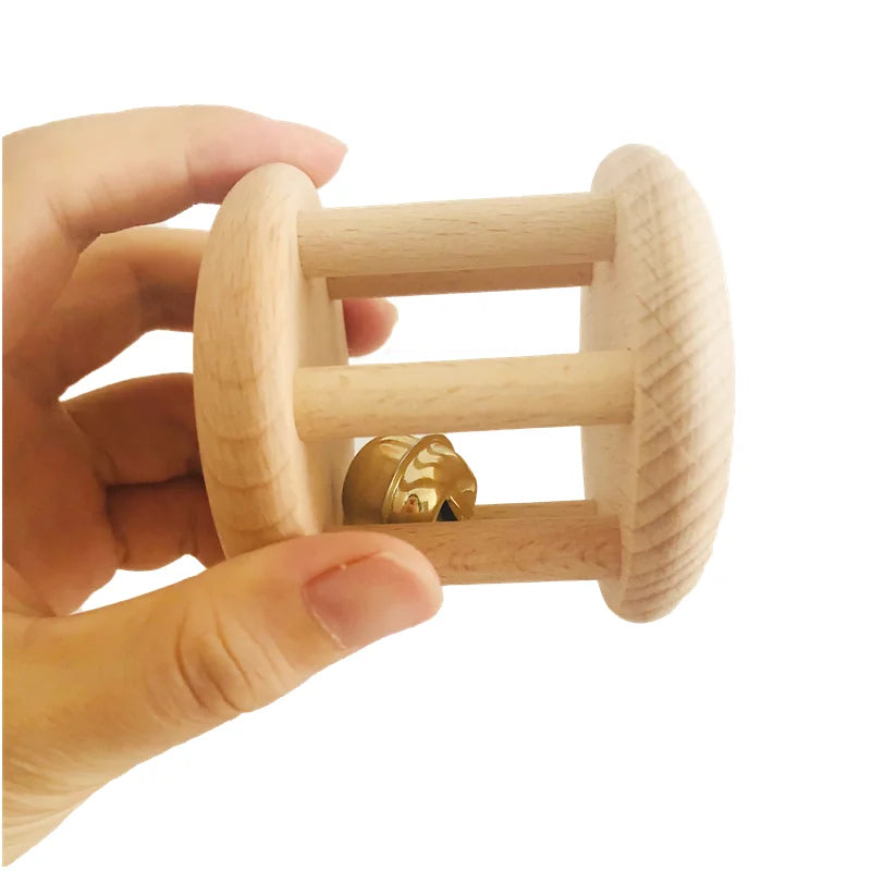 Montessori Educational Toys Wooden Baby Rattle Sensory Activities Sound Game for Newborn NIDO Grasping Items