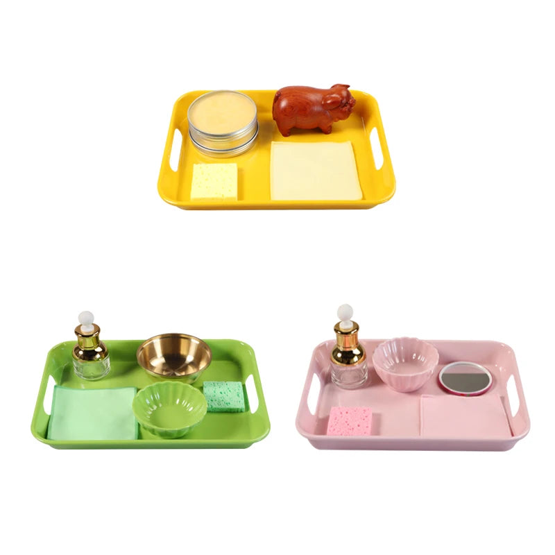 Montessori Practical Life Materials Glass/ Wood/ Metal Polish Working for Kids Early Educational Equipment Basic Skill Learning