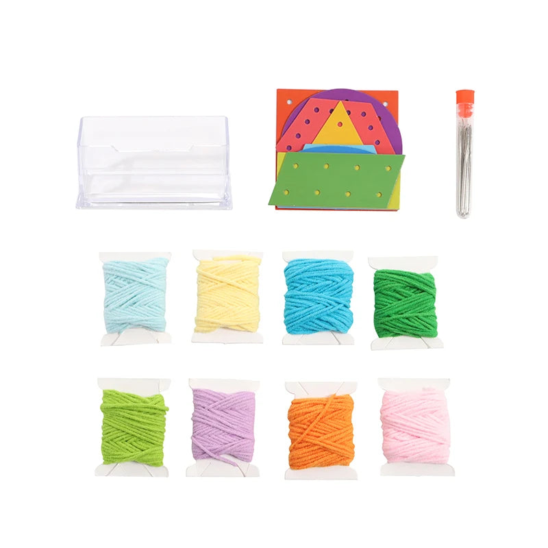 Montessori Practical Life Materials Sewing Thread Game for Children Hand-Eye Coordination Fine Motor Skill Early Educational Toy