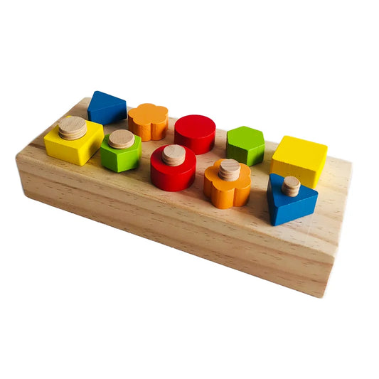 Montessori Wooden Toys Nuts and Bolts Board Fine Motor Skill Activities Matching Game for Children Early Childhood Education