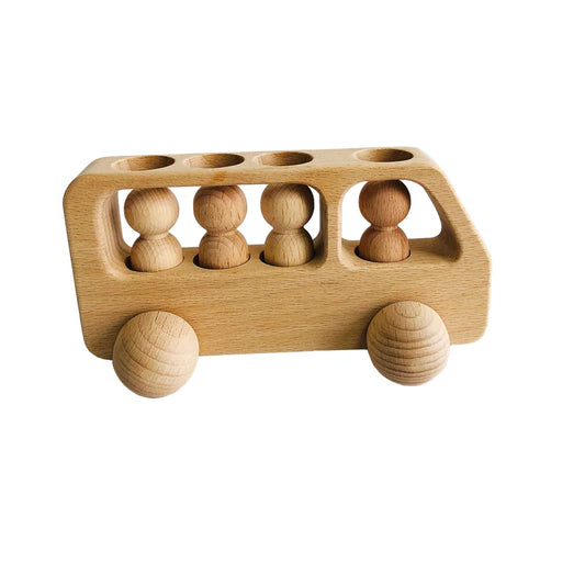 Montessori Infant Toys Take the Bus Game Early Childhood Education Tools Kids Hand-Eye Coordination Motor Skill Practice